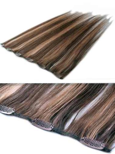 Extension Clip-In perfetto Castano 100% capelli naturali
