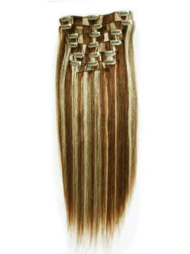 Extension Clip-In incredibile Castano 100% capelli naturali