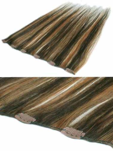 Extension Clip-In Superiore Castano 100% capelli naturali