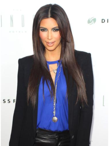 Parrucche Kim Kardashian Lungo Liscia Macchina flessibilità