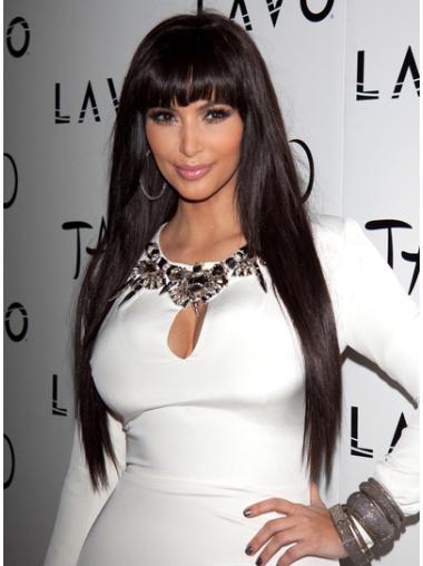 Parrucche Kim Kardashian Lungo Liscia Tulle Cinema favoloso