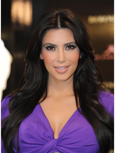Parrucche Kim Kardashian Lungo Liscia Macchina stupefacente