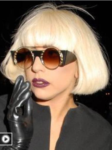 Parrucche Lady Gaga sconto 10" Caschetto Liscia