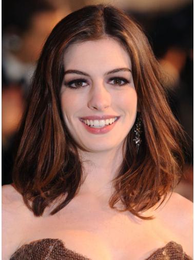 Parrucche Anne Hathaway Castano Dorato 14" migliore Liscia