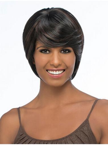 Parrucche Afroamericano Liscia Macchina 10" elegante