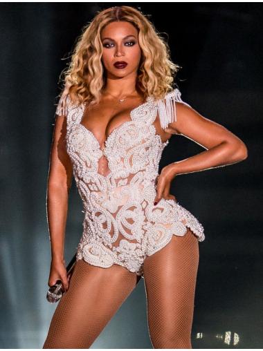Parrucche Beyonce Biondo 14" durevole Mossa