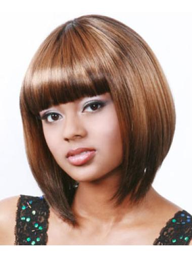 Parrucche Afroamericano Liscia Macchina 12" moda