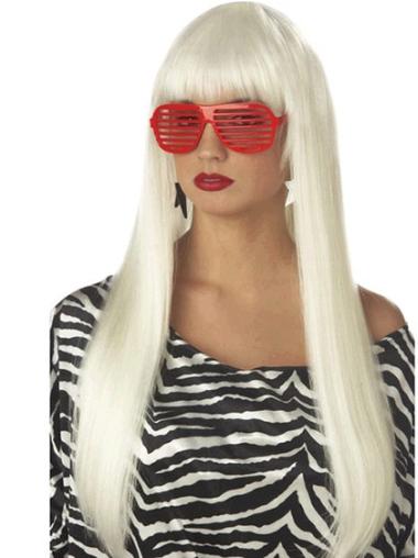 Parrucche Lady Gaga Cheapest 24" Con Frangia Liscia