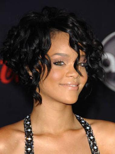 Parrucche Rihanna 8" Nero Medio Corto