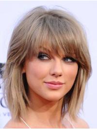 Parrucche Taylor Swift 12" durevole Biondo Liscia