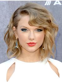Parrucche Taylor Swift 14" confortevole Biondo Riccia